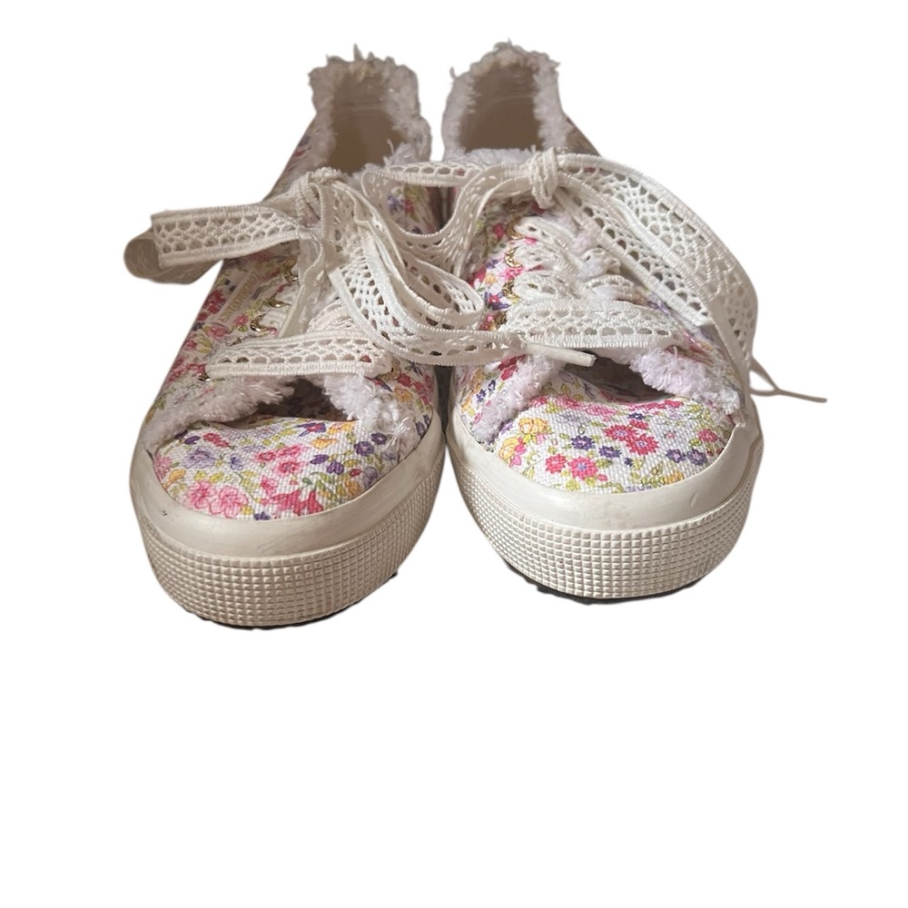 Love Shack Fancy X SUPERGA Flowers Friday Sneakers with Box Pass Frt Pink 8.5 - Picture 3 of 13